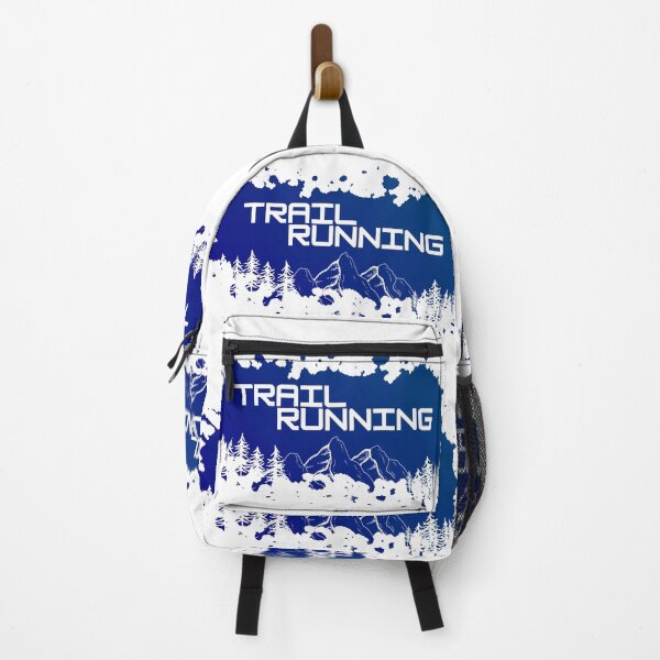 Item preview, Trail running mountains and forest blue color splash designed and sold by wejollydigitals.