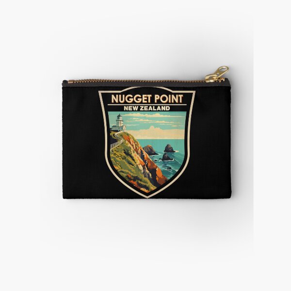 Item preview, Nugget Point Lighthouse New Zealand Travel Art Badge designed and sold by KrisSidDesigns.