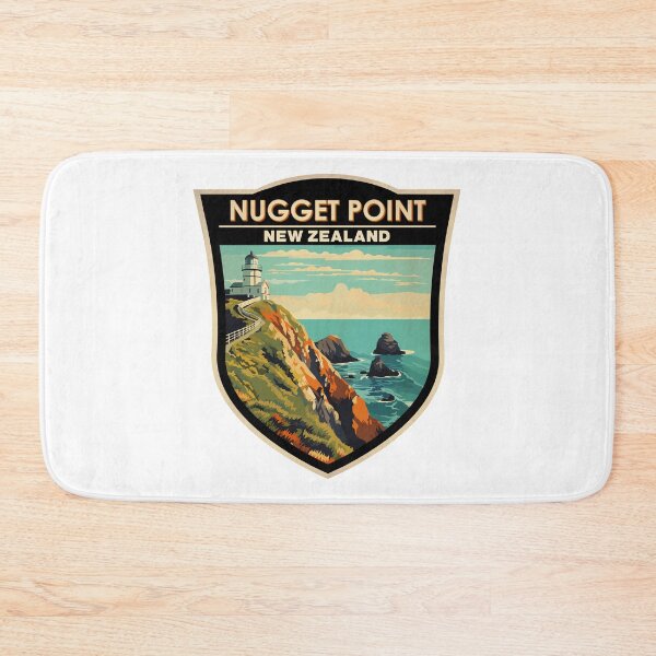 Item preview, Nugget Point Lighthouse New Zealand Travel Art Badge designed and sold by KrisSidDesigns.