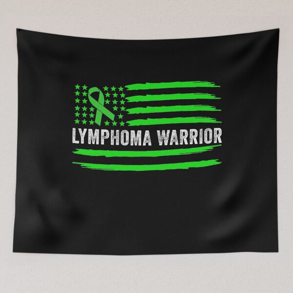 Item preview, Lymphoma Warrior - Lime Green American Vintage Flag designed and sold by Amineharoni.