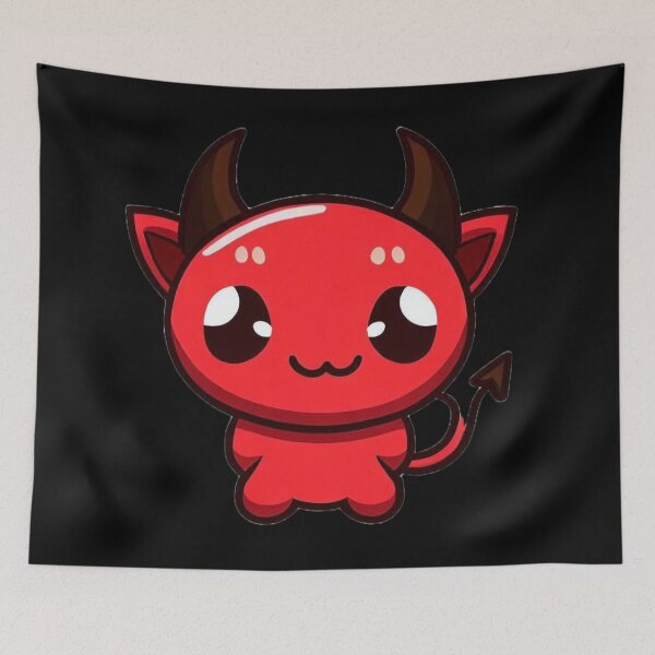 Item preview, Cherry a Kawaii Red Devil Halloween  designed and sold by PollyPositiveUK.