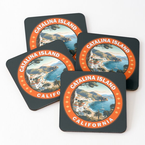 Item preview, Catalina Island California Travel Art Badge designed and sold by KrisSidDesigns.