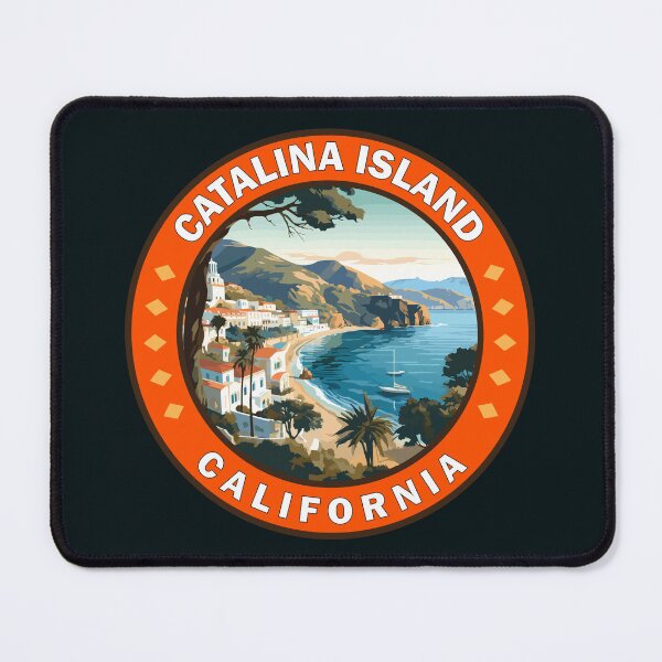 Item preview, Catalina Island California Travel Art Badge designed and sold by KrisSidDesigns.