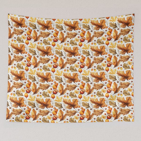 Item preview, Autumn, fall leaves, acorns watercolour designed and sold by iclipart.