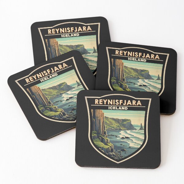 Item preview, Reynisfjara Beach Iceland Vintage Badge designed and sold by KrisSidDesigns.