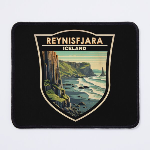 Item preview, Reynisfjara Beach Iceland Vintage Badge designed and sold by KrisSidDesigns.