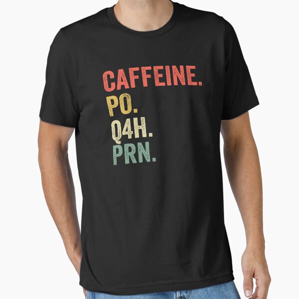 Item preview, Caffeine Po Q4h Prn Funny Nurse Nursing Vintage designed and sold by jingdomdesgine.