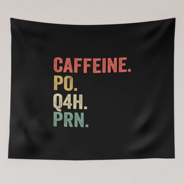 Item preview, Caffeine Po Q4h Prn Funny Nurse Nursing Vintage designed and sold by jingdomdesgine.