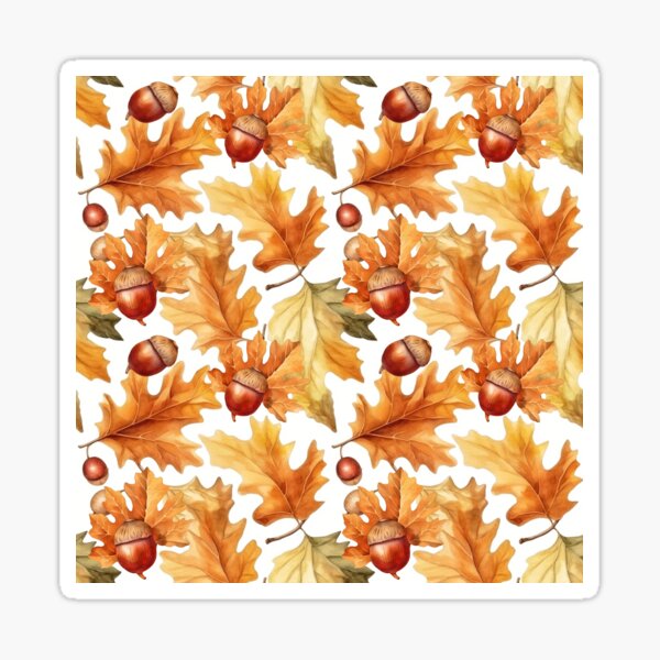 Item preview, Autumn, fall acorns, leaves watercolour designed and sold by iclipart.