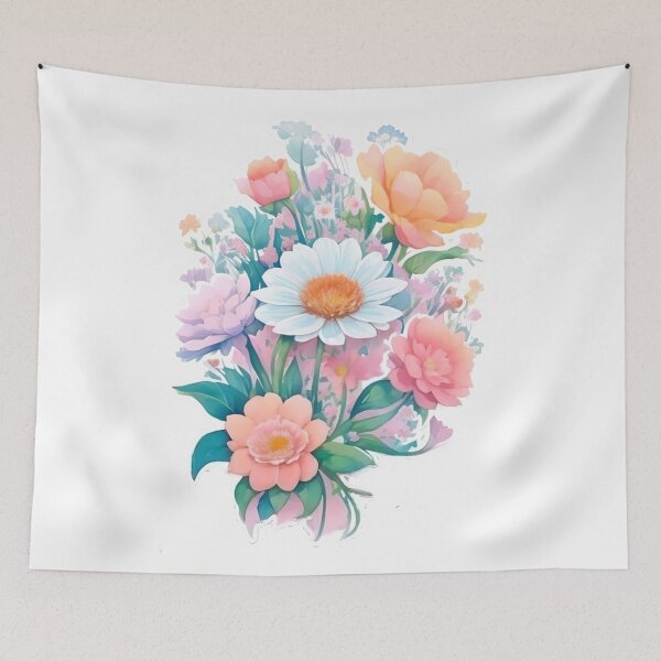 Item preview, Fantasy Floral Sticker: 3D Vector Art for Charming T-Shirt Design (70) designed and sold by WASjourney.
