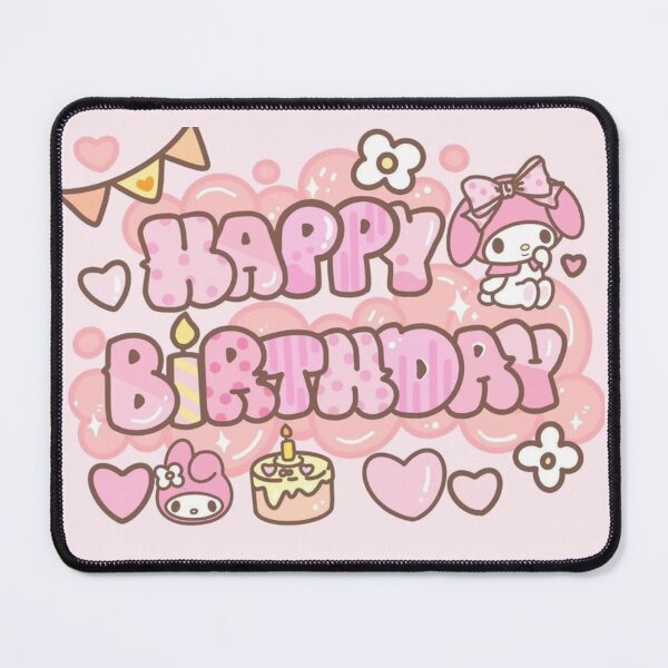 Item preview, Sanrio My Melody Happy Birthday kawaii art print  designed and sold by Lana Bar.