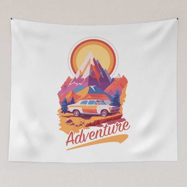Item preview, Mountain Adventure T-shirt Design and Sticker designed and sold by raveenext.