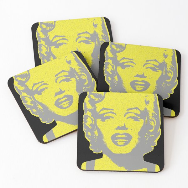 Item preview, Iconic Marilyn Monroe: Bring Glamour to Your Space! Vintage Retro Style Grey Gray and Yellow designed and sold by pelagio.