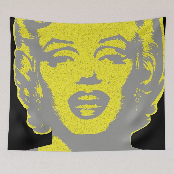 Item preview, Iconic Marilyn Monroe: Bring Glamour to Your Space! Vintage Retro Style Grey Gray and Yellow designed and sold by pelagio.