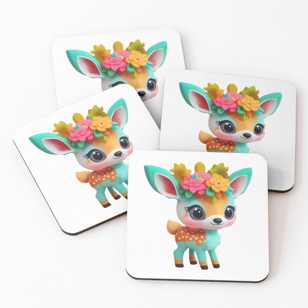 Item preview, Beautiful clipart of a cute colorful baby deer.  designed and sold by Vegasstickers.