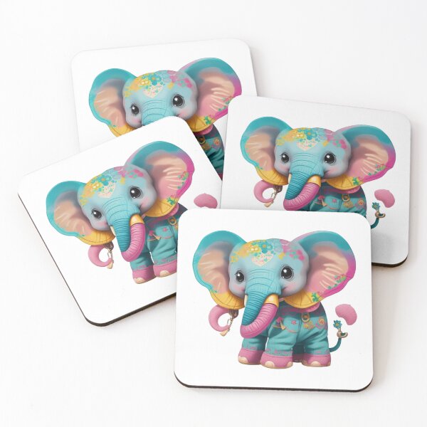 Item preview, Beautiful clipart of a cute colorful baby elephant.  designed and sold by Vegasstickers.