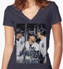 New York Yankees - Stanton, Sanchez, Judge Women's Fitted V-Neck T-Shirt
