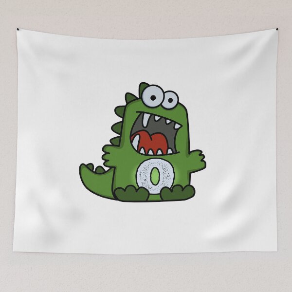 Item preview, Alphabet Letter O Rawrsome Green Dinosaur designed and sold by kidsmonogram.