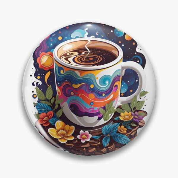 Item preview, a colorful coffee mug with flowers and  designed and sold by Digital art 2023.