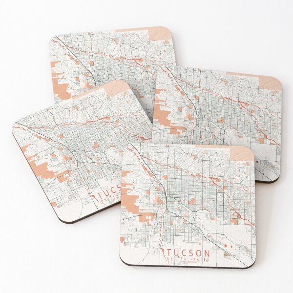 Item preview, Tucson City Map of Arizona, USA - Bohemian designed and sold by deMAP.