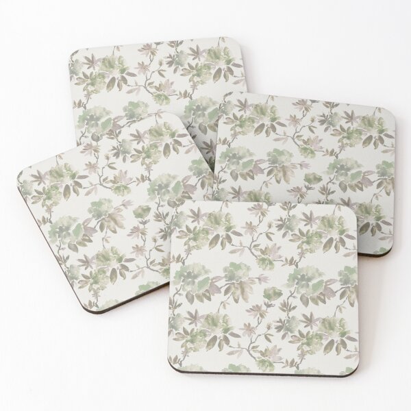 Item preview, Classic floral watercolor beige designed and sold by Alessandro Remo Mazzoni Remotextiles.