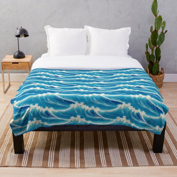 Artikelvorschau, Blue Summer Beach Wave Pattern entworfen und verkauft von Other-Coco.