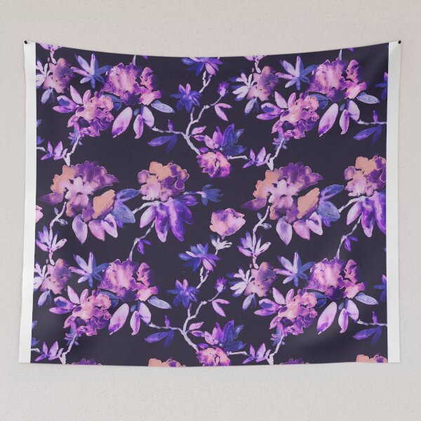 Item preview, Classic floral watercolor purple designed and sold by Alessandro Remo Mazzoni Remotextiles.