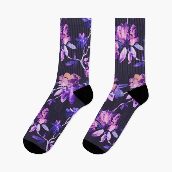 Item preview, Classic floral watercolor purple designed and sold by Alessandro Remo Mazzoni Remotextiles.