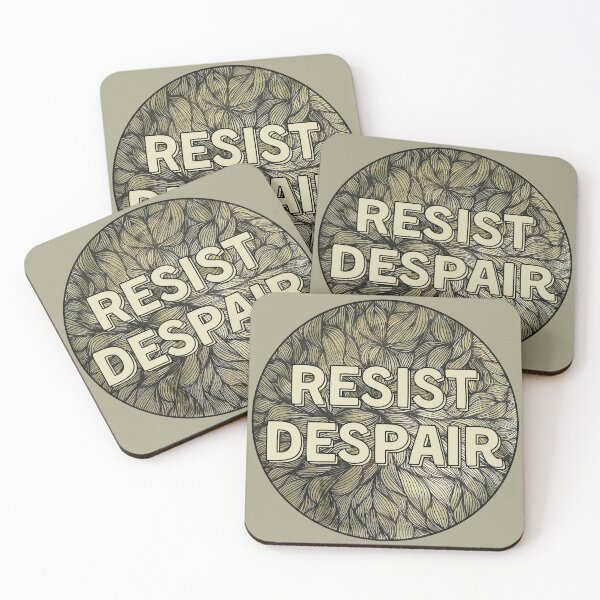 Item preview, Resist Despair Gold Zentangle designed and sold by Madeleine39.