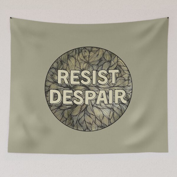 Item preview, Resist Despair Gold Zentangle designed and sold by Madeleine39.
