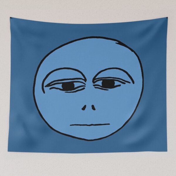 Item preview, A blue, sad face. designed and sold by Luggnagg.