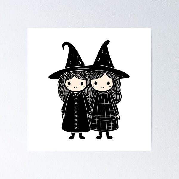 Item preview, Adorable Sisters: A Funny and Magical Witch Duo designed and sold by Artwyz.