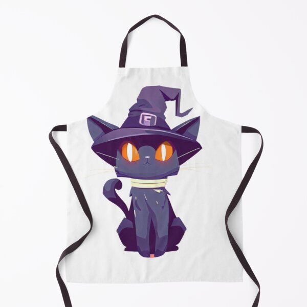 Aperçu de l'œuvre chat sorcier halloween, tueur noir créée et vendue par PrintStyleHub.