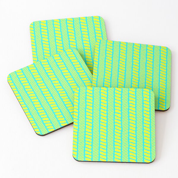 Item preview, Teal and Yellow Geometric Pattern Stripes: Mixed Print Magic designed and sold by Rebecca Turk.
