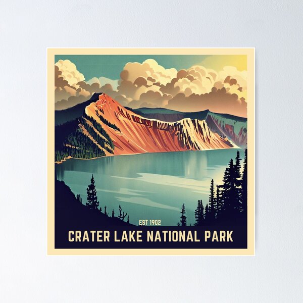 Item preview, Vintage Crater Lake National Park designed and sold by Jacob Quinn.