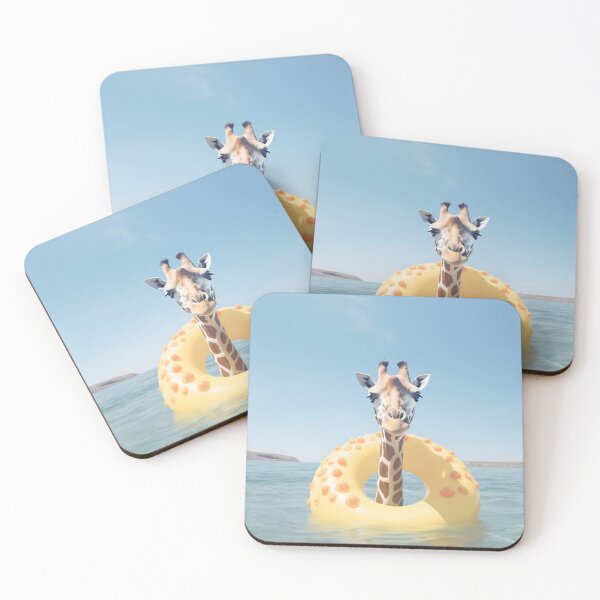 Item preview, Giraffe swimming designed and sold by Printable Bundle.