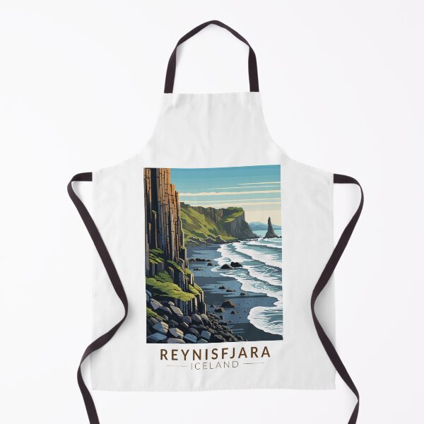 Item preview, Reynisfjara Beach Iceland Travel Art Vintage designed and sold by KrisSidDesigns.