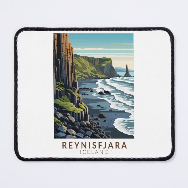 Item preview, Reynisfjara Beach Iceland Travel Art Vintage designed and sold by KrisSidDesigns.