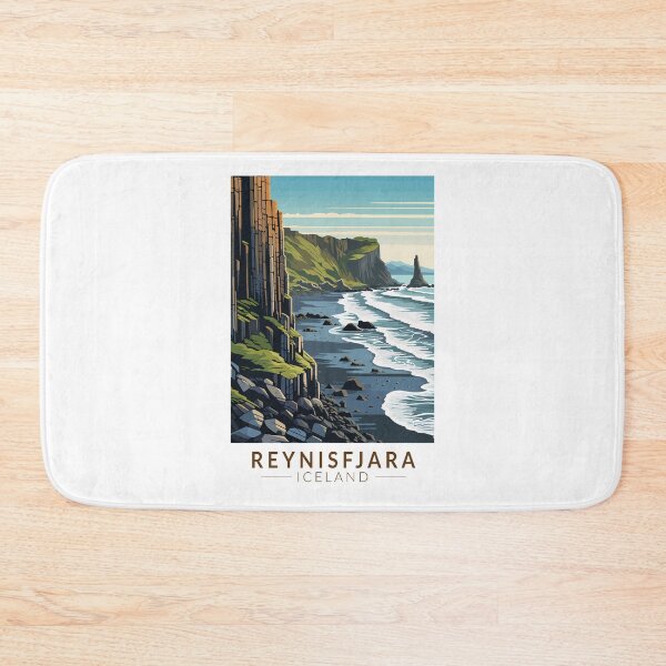 Item preview, Reynisfjara Beach Iceland Travel Art Vintage designed and sold by KrisSidDesigns.