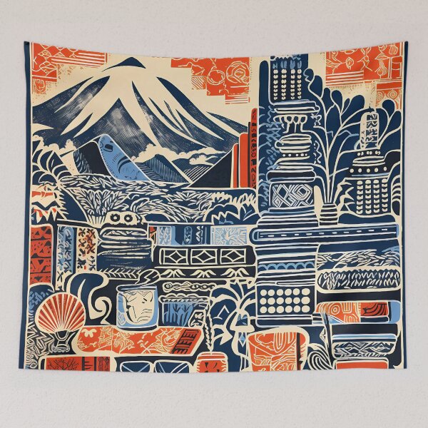 Item preview, “Machu Picchu Mosaic: Vibrant Incan and Peruvian Muralism” designed and sold by Art-Vortex-fr.