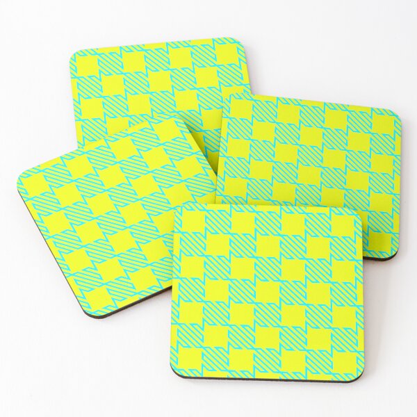 Item preview, Yellow and Teal Geometric checker Pattern: Mixed Print Magic designed and sold by Rebecca Turk.