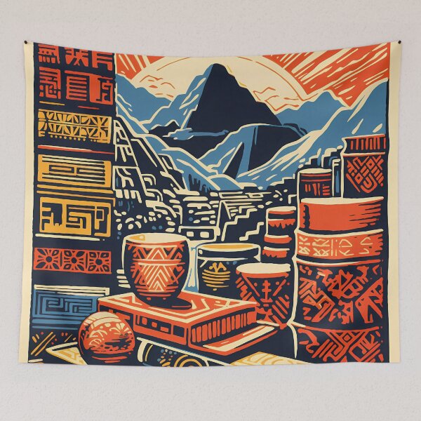 Item preview, “Machu Picchu Mosaic: Vibrant Incan and Peruvian Muralism” designed and sold by Art-Vortex-fr.