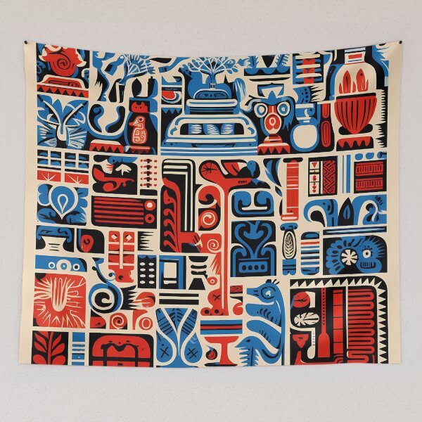 Item preview, “Machu Picchu Mosaic: Vibrant Incan and Peruvian Muralism” designed and sold by Art-Vortex-fr.