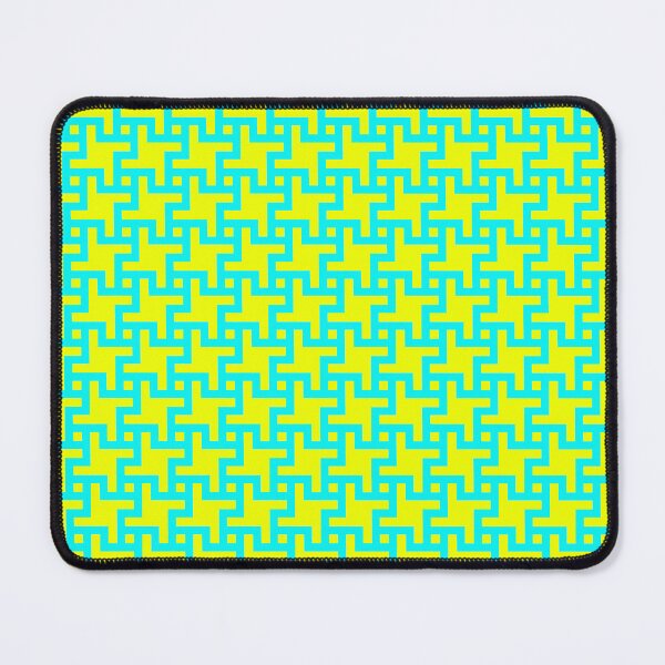 Item preview, Teal and Yellow Geometric Houndstooth Pattern: Mixed Print Magic designed and sold by Rebecca Turk.