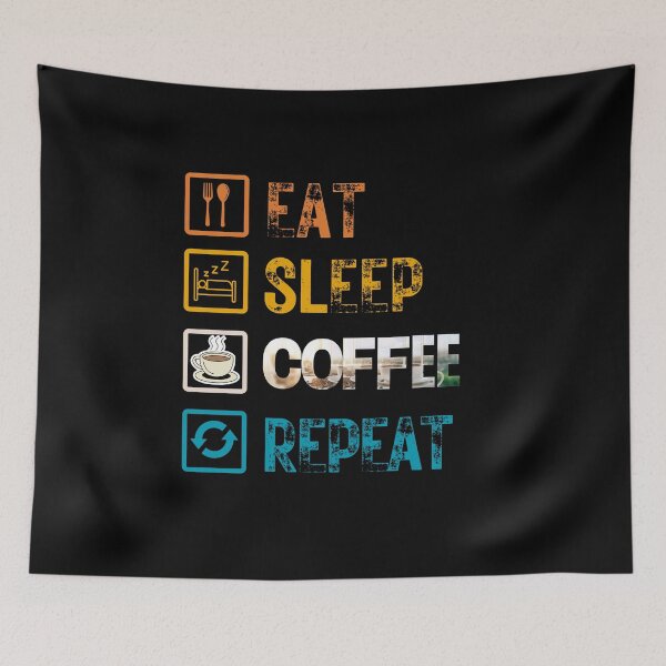 Item preview, Eat Sleep Coffee Repeat designed and sold by netfires.