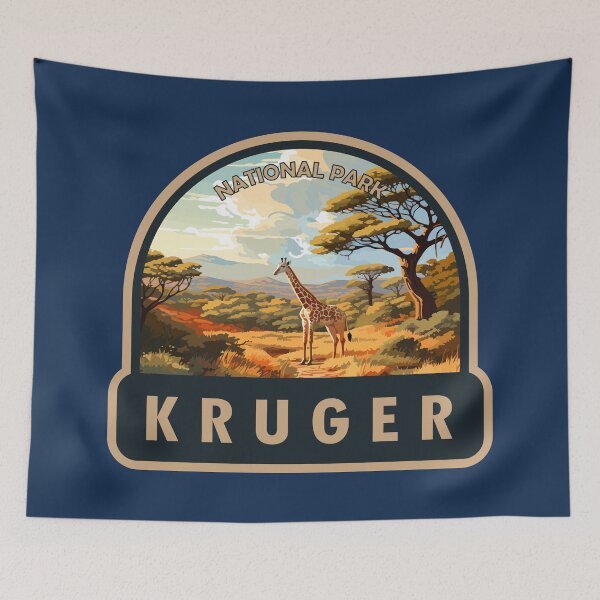 Item preview, Kruger National Park South Africa Giraffe Travel Art designed and sold by KrisSidDesigns.