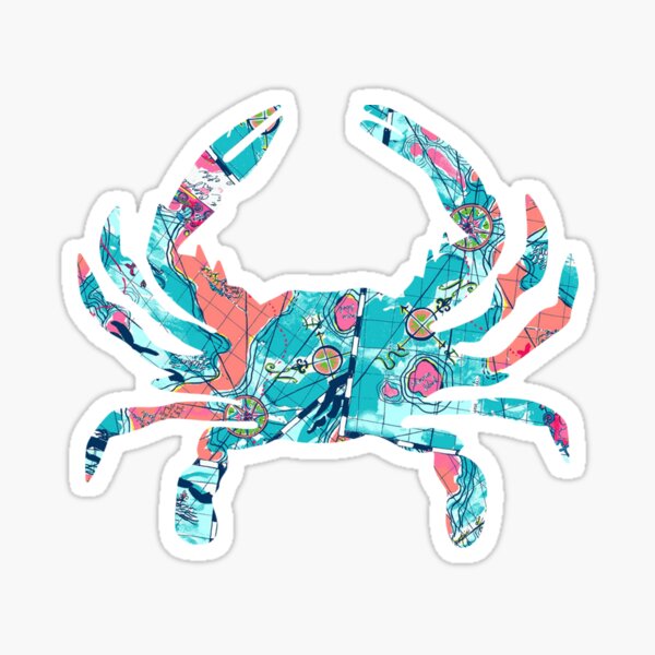 Maryland Crab Lilly Pulitzer Sticker