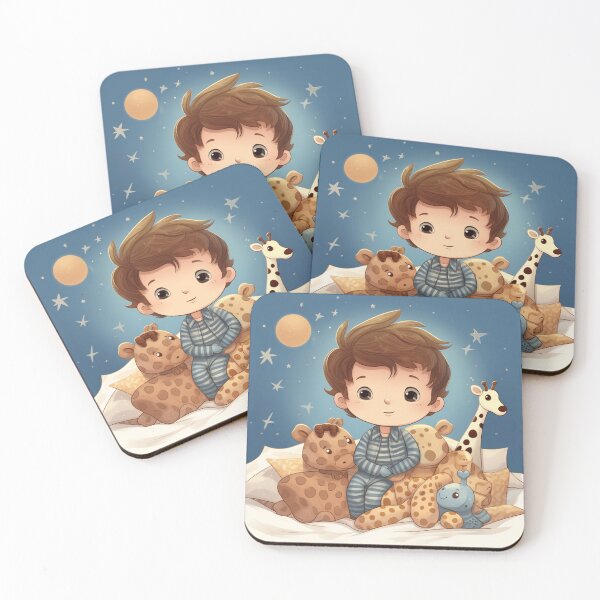 Item preview, A Little Boy With His Stuffed Animals designed and sold by StudioRedKoala.