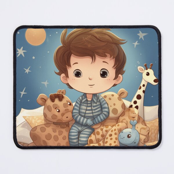 Item preview, A Little Boy With His Stuffed Animals designed and sold by StudioRedKoala.