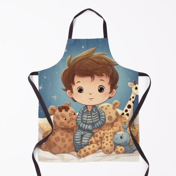 Item preview, A Little Boy With His Stuffed Animals designed and sold by StudioRedKoala.